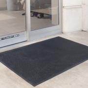 You may ave to clean rental outdoor rubber mats 
